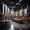 Image of a spotless modern brewery.