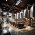 Image of a spotless modern brewery.