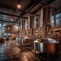 Image of a spotless modern brewery.