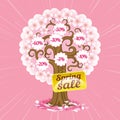 Image of spring sales tree Royalty Free Stock Photo