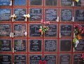 ASH NICHES IN COLUMBARIUM AT VOORTREKKER MONUMENT