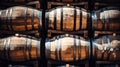 Image of a stack of beer barrels Royalty Free Stock Photo