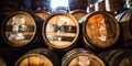 Image of a stack of beer barrels