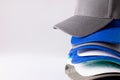 Image of stack of cotton cups lying on grey surface