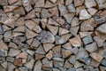 Image of stack of fresh lamber firewood Royalty Free Stock Photo
