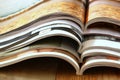 Image stack of printed magazines Royalty Free Stock Photo
