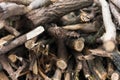 Image of stacked logpile and wood Royalty Free Stock Photo
