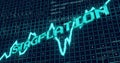 Image of stagflation text over data processing