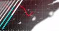 Image of statistical data processing and multiple changing numbers against black background Royalty Free Stock Photo