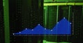 Image of statistics and data processing over computer servers Royalty Free Stock Photo