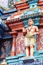 Image of statues on Hindu temple gopura tower. HinduTemple,che