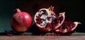 Image of Still Life with Pomegranates. Painting stylised photograph