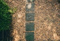 image Stone walkway in garden Royalty Free Stock Photo