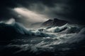 An image of a stormy sea with dark clouds overhead, the turbulent and unpredictable With Generative AI