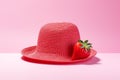Strawberry hat Photo, Cottagecore simple living