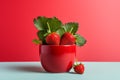 Strawberry pot Photo, Cottagecore simple living