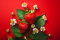 Strawberry summer floral Photo, Cottagecore simple living