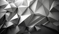 Silver Lowpoly Geomtric Triangle Textured Background | Generative AI