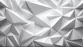 White Lowpoly Geomtric Triangle Textured Background | Generative AI