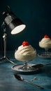 Image Studio light setup for pudding photography, capturing its luscious texture