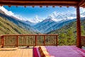 Stunning View of the Himalaya Range in Bhutan made with Generative AI