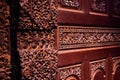 Stunning wood detailing inside old Japanese tea house Royalty Free Stock Photo