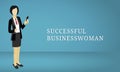 Image of a successful business woman, vector illustration Royalty Free Stock Photo