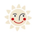 The image of the sun for Maslenitsa