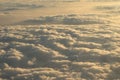 Image of Sunrise above the clouds from airplane window, India Royalty Free Stock Photo