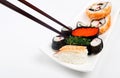 Image of sushi on white background