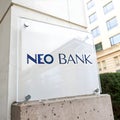 Neo Bank isolated on white background Royalty Free Stock Photo