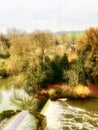 Aerial view of the River Avon Royalty Free Stock Photo