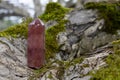 Strawberry Quartz Crystal Healing Tower Royalty Free Stock Photo