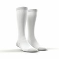 image of Tall white socks on an isolated white background