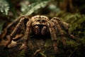 Image of tarantula spider in the forest on natural background. Insect. Wild Animals. illustration. Generative AI
