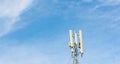 image of Tele-radio tower with blue sky Royalty Free Stock Photo