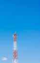 image of Tele-radio tower with blue sky Royalty Free Stock Photo