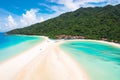 TERENGGANU, MALAYSIA - 10 MARCH : Beautiful scenery at Perhentian Island Malaysia. made with Generative AI