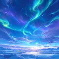 Experience the Northern Lights: A Captivating Arctic Landscape Royalty Free Stock Photo