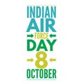 Image with text Indian Air Force day.