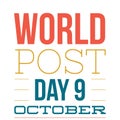 Image with text World post day.