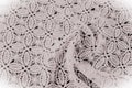 Image texture background, decorative lace with pattern. White te Royalty Free Stock Photo