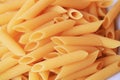 Italian pasta, pennette rigate. Royalty Free Stock Photo