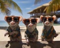 an image of three blind mice and three blind rats. Royalty Free Stock Photo