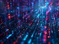 Abstract Encryption Algorithm Dance in Vibrant Colors and Patterns