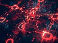 Abstract Encryption Keys Dance Cybersecurity Digital Artistic Background Image