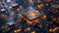 Digital Matrix: Futuristic High-Tech Background with Binary Code