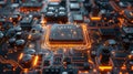 Digital Matrix: Futuristic High-Tech Background with Binary Code