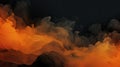 An image to use as a background featuring smoke with tones of autumn colors, light orange, and amber hues. Generative AI Royalty Free Stock Photo