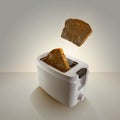 Toast Popping out of Toaster Royalty Free Stock Photo